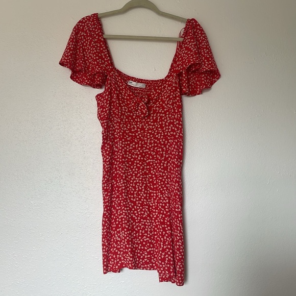 Zara Red Floral Mini dress - Picture 3 of 5